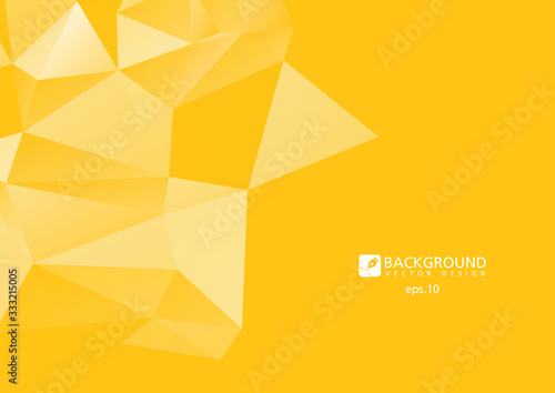 Yellow abstract geometric rumpled triangular low poly style vector illustration graphic background
