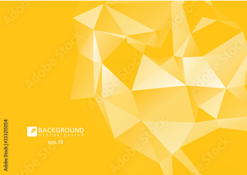 Yellow abstract geometric rumpled triangular low poly style vector illustration graphic background