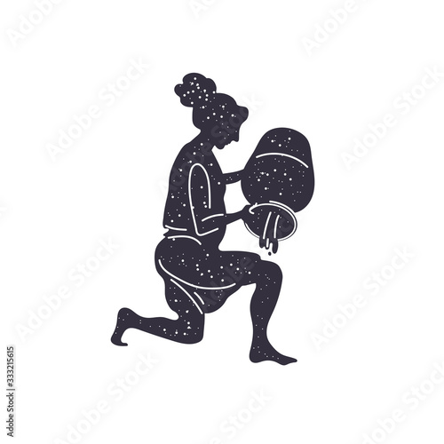 Aquarius zodiac sign. The symbol of the astrological horoscope.