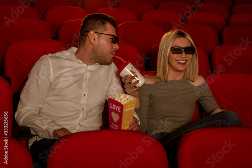 young couple watching movie © Infot