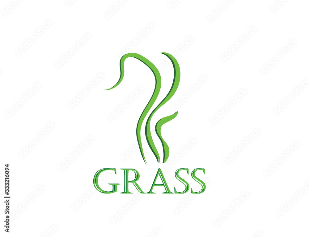 Obraz premium Green grass. Gazon. Vector icon. web version.