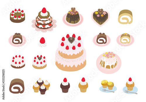 ケーキのイラストセット
