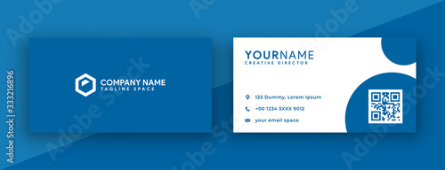 Creative and clean corporate business card template. Vector illustration. Stationery design