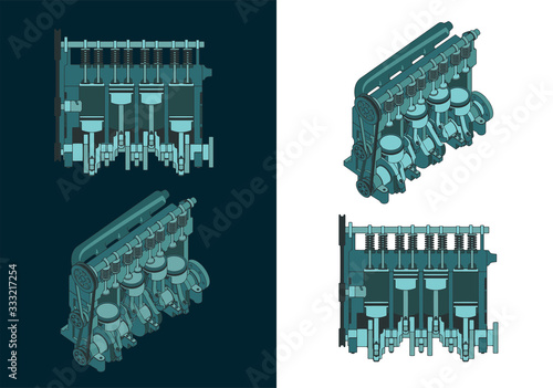 Diesel engine Cutaway