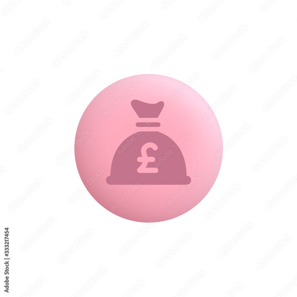 Money Bag Pound - Modern App Button Money Bag Pound - Modern App Button