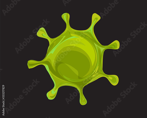 Coronavirus infection flu pandemic medical concept. Microbiology science danger patogen infect sars virus. Vector ilustration isolated on background. Flat design.