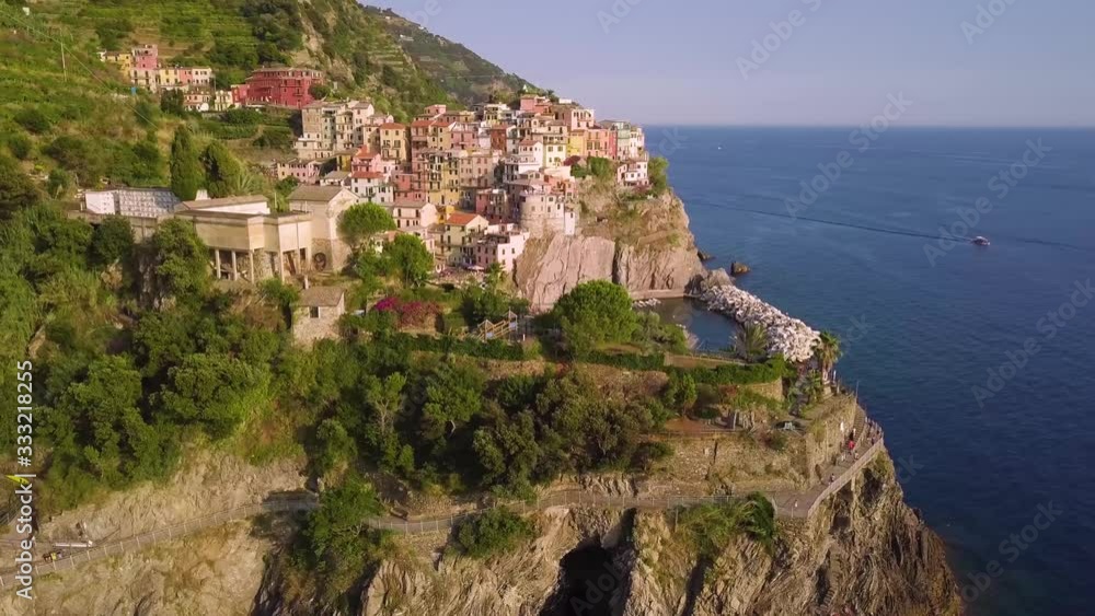4K Manarola Village, Cinque Terre Coast of Italy. Manarola is a small town in the province of La Spezia, Liguria, northern Italy and one of the five Cinque terre attractions to tourist visiting Italy. 4K Manarola Village, Cinque Terre Coast of Italy. Manarola is a small town in the province of La Spezia, Liguria, northern Italy and one of the five Cinque terre attractions to tourist visiting Italy.