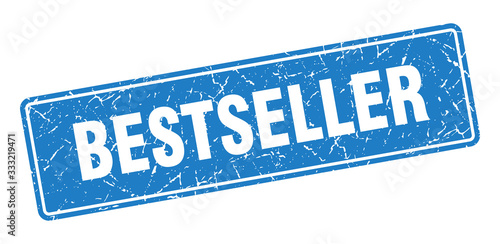 bestseller stamp. bestseller vintage blue label. Sign