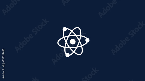 atom isolated on blue dark background,Science icon,science atom icon © MSH