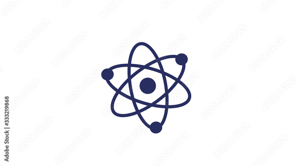 Atom isolated on white background,New atom isolated icon Atom isolated on white background,New atom isolated icon