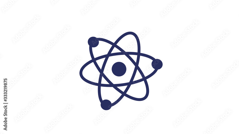 Atom isolated on white background,New atom isolated icon Atom isolated on white background,New atom isolated icon