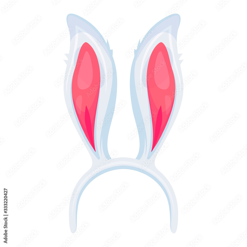 Easter mask with rabbit ears, cute animal costume Easter mask with rabbit ears, cute animal costume