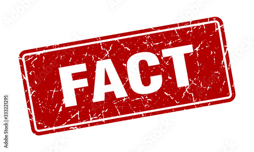 fact stamp. fact vintage red label. Sign