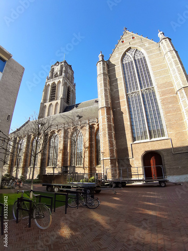 ancient and famous church in rotterdam photo