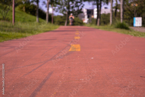 Red bike path