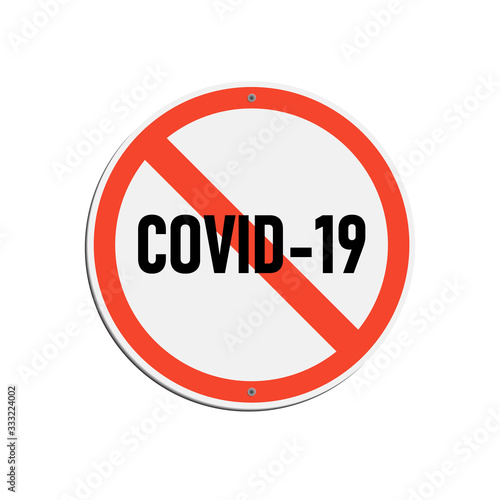 'Stop the virus' realistic road sign, vector illustration Free Download 'Stop the virus' realistic road sign, vector illustration - GFXLoad