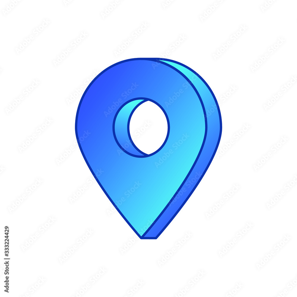 Pin Location sign Isolated icon vector. Navigation map, gps, direction, compass Pin Location sign Isolated icon vector. Navigation map, gps, direction, compass