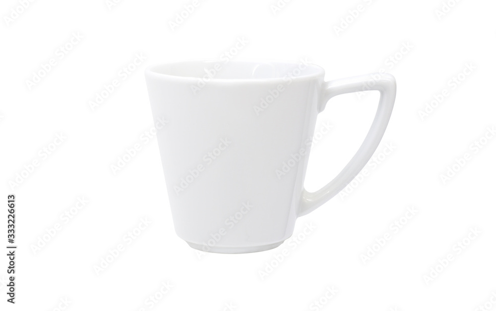 White coffee mug isolated on white with clipping path. White coffee mug isolated on white with clipping path.