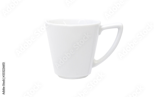 White coffee mug isolated on white with clipping path.