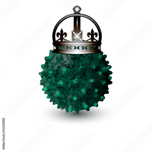 Crowned virus 2019-nCov coronavirus concept