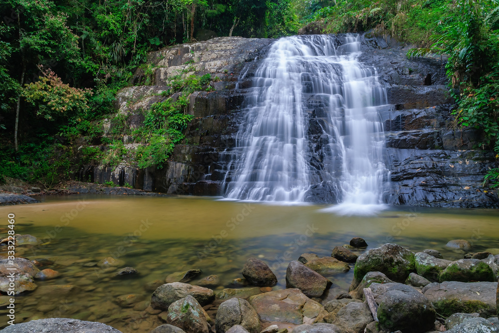 Fototapeta premium Waterfalls at Bukit Hijau, Kedah, Malaysia