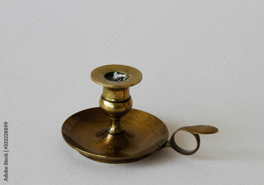 Brass candle holder with handle, candlestick Brass candle holder with handle, candlestick