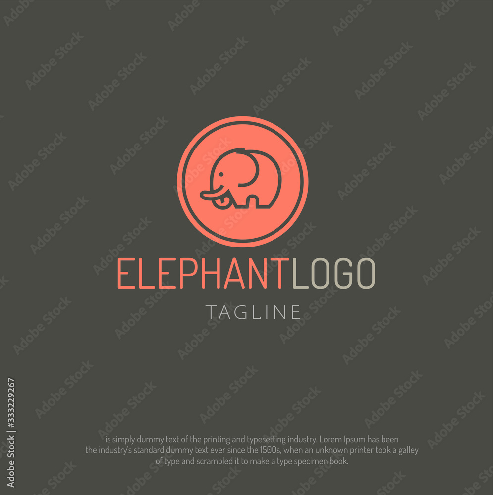 Simple shape elephant modern logo design vector illustration Simple shape elephant modern logo design vector illustration