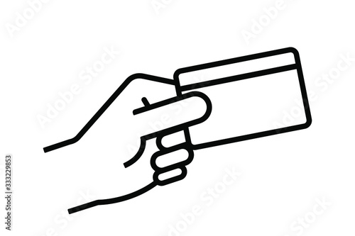 credit card icon on white background
