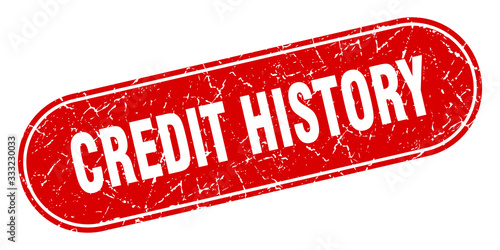 credit history sign. credit history grunge red stamp. Label