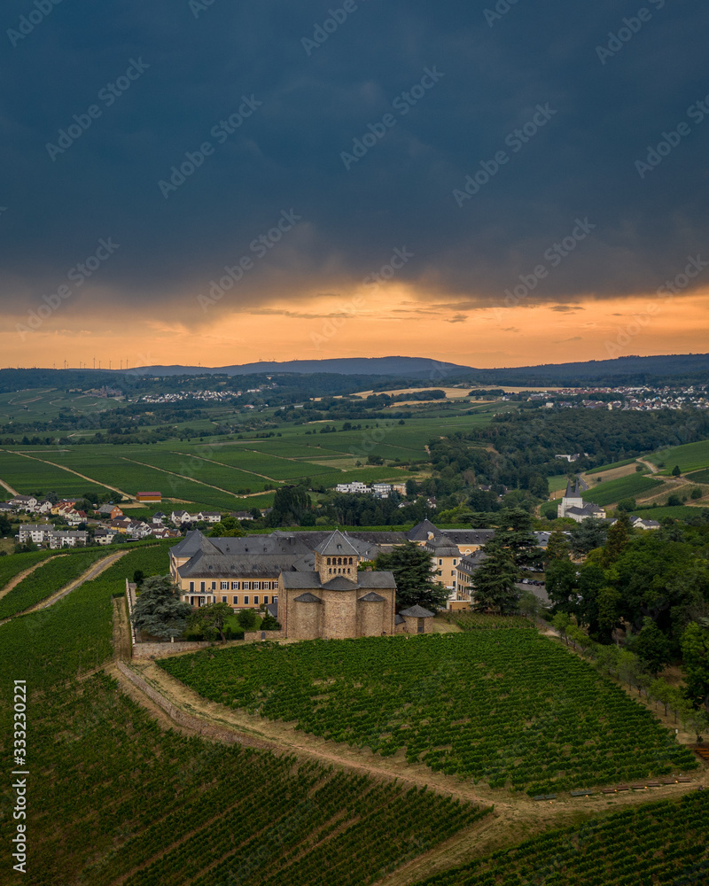 Drone photo of Schloss Johannisberg in Germany