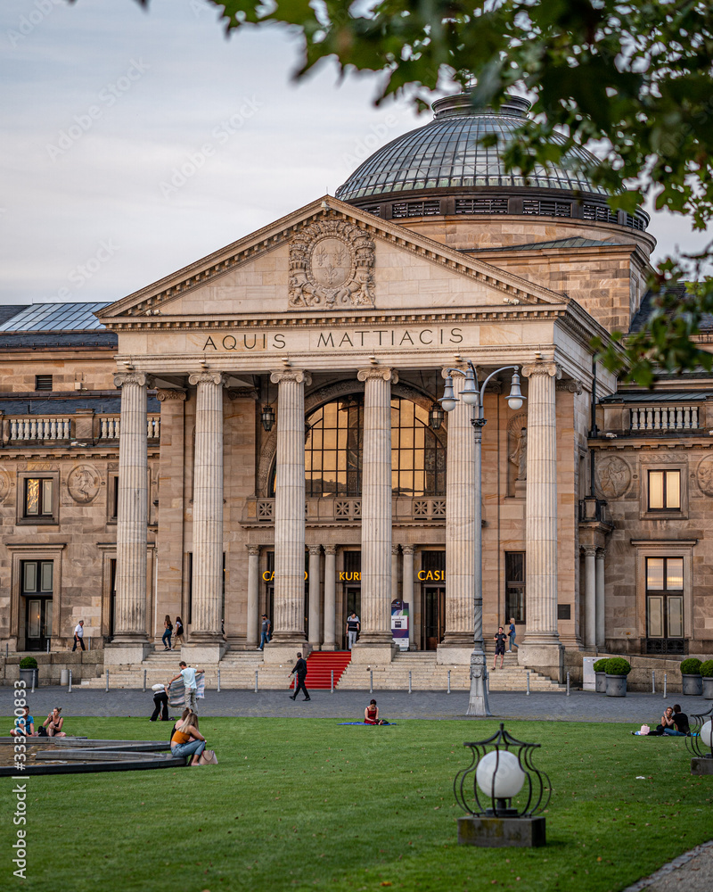 Naklejka premium Famous Kurhaus building in Wiesbaden