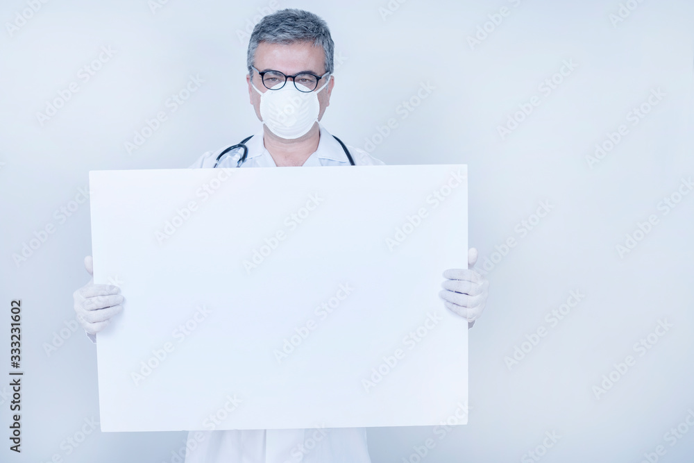 doctor shows information on blackboard background doctor shows information on blackboard background