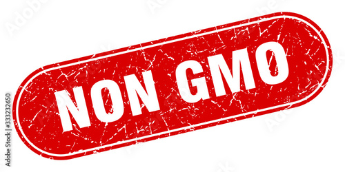 non gmo sign. non gmo grunge red stamp. Label