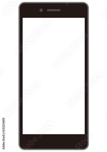 白画面のスマホ　シンプル