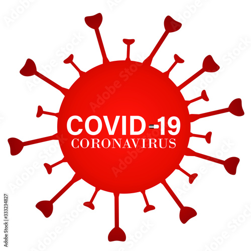 Covid-19 Coronavirus concept inscription typography design logo. World Health organization WHO new official name for Coronavirus disease named COVID-19, Vector illustratio