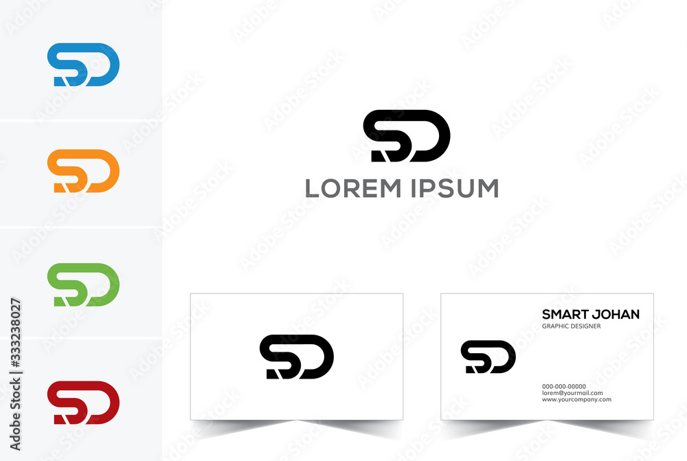 SD Letter Logo Design with Creative Modern Trendy Typography and Black Colors. SD Letter Logo Design with Creative Modern Trendy Typography and Black Colors.