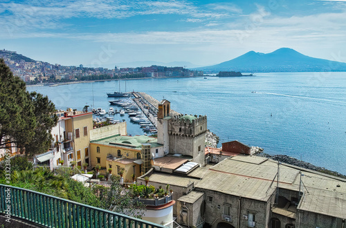 very nice view of posillipo in naples photo