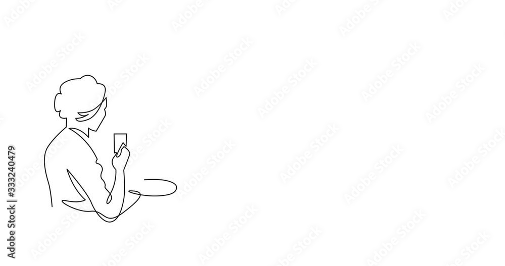 Self drawing animation of Birthday party. B-day celebration. Hand drawn family dinner, holiday, festival. Woman and guests sitting at table. Thanksgiving Day illustration. Funeral banquet. Self drawing animation of Birthday party. B-day celebration. Hand drawn family dinner, holiday, festival. Woman and guests sitting at table. Thanksgiving Day illustration. Funeral banquet.