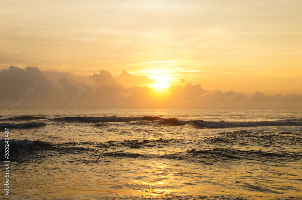 Tortuguero beach in a beautiful sunrise