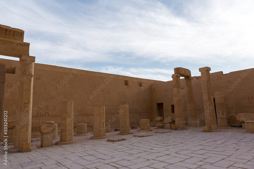 Temple of Queen Hatshepsut, View of the temple in the rock in Egypt