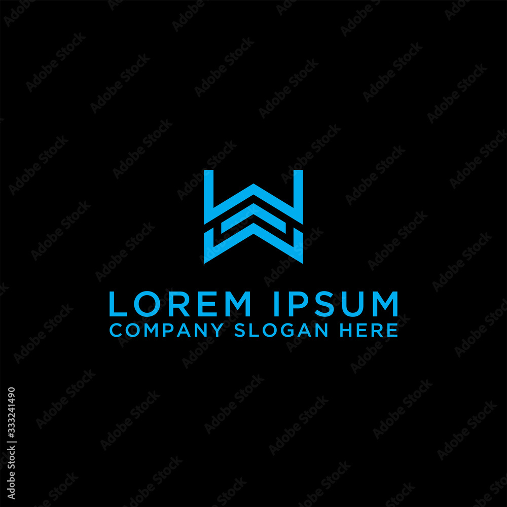 Logo Initial design of the letter Wabc, abstract, alphabet, art, background, beauty, brand, branding, business, card, clean, company, concept, corporate, creative, decoration, design, elegan. - Vector Logo Initial design of the letter Wabc, abstract, alphabet, art, background, beauty, brand, branding, business, card, clean, company, concept, corporate, creative, decoration, design, elegan. - Vector