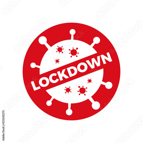 CORONAVIRUS LOCKDOWN. Covid-19 Pandemic world lockdown for quarantine. Corona Virus Illustration Vector