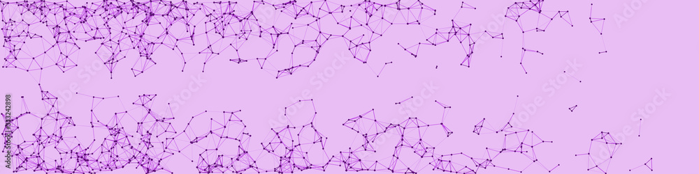 Obraz premium Procedural Network Mesh Art background illustration