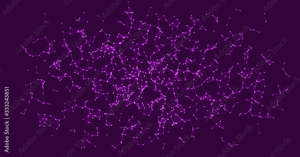 Fototapeta premium Procedural Network Mesh Art background illustration