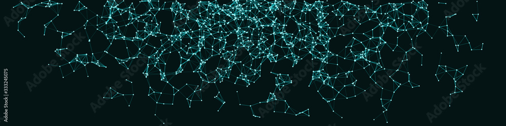 Procedural Network Mesh Art background illustration