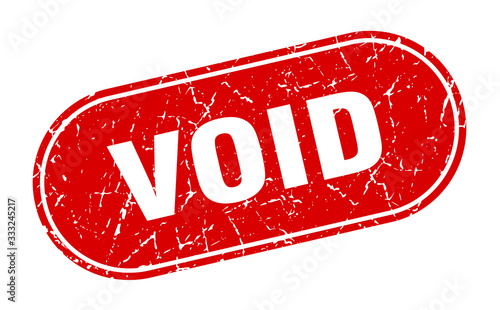 void sign. void grunge red stamp. Label
