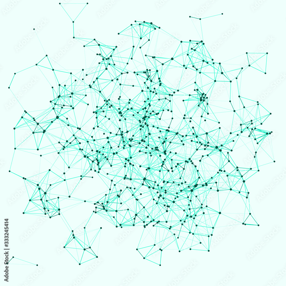Procedural Network Mesh Art background illustration