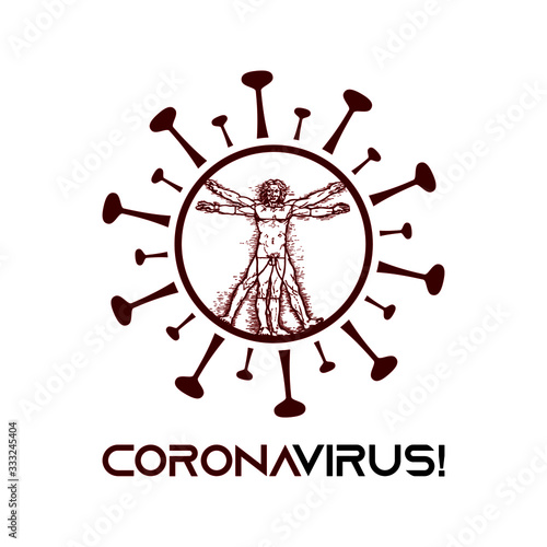 Logo design for coronavirus. Illustration of people infected with coronavirus as logo design.