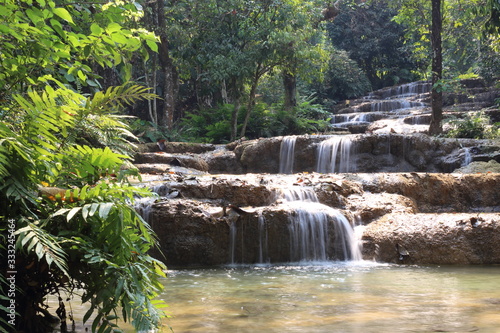Fototapeta Naklejka Na Ścianę i Meble -  Mae Kae 2 waterfall or Kaofu waterfall in Lampang, Thailand