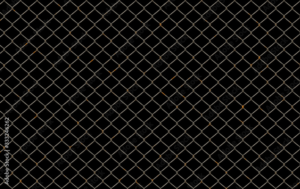 chain link fence on black background chain link fence on black background
